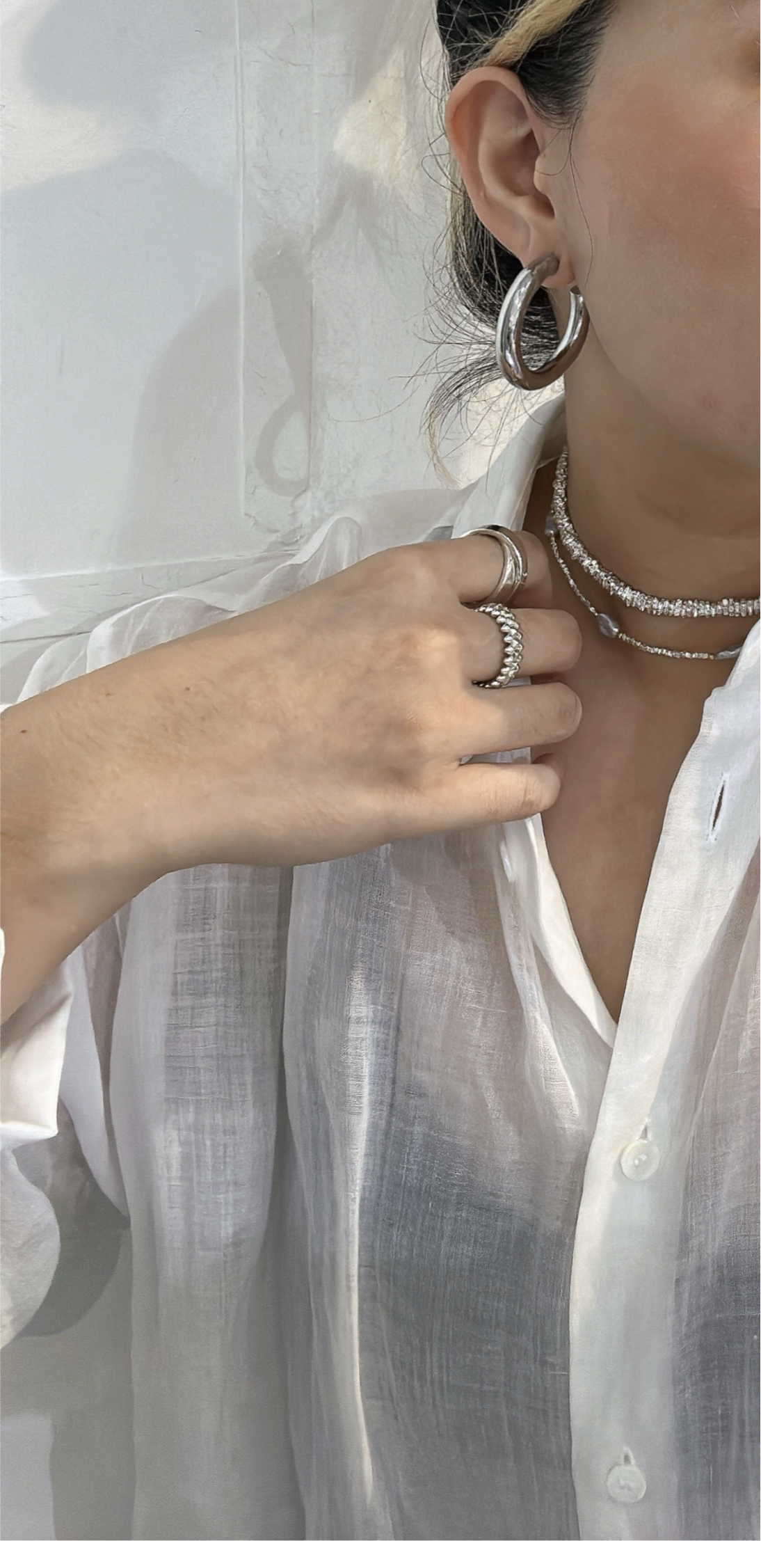 925 FIVE PEARLS NECKLACE
