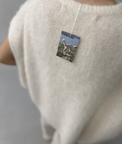 FLUFFY ALPACA CAP-SLEEVE KNIT