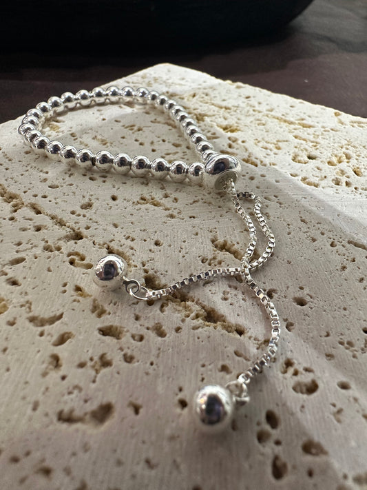 925 ADJUSTABLE BALL CHAIN BRACELET