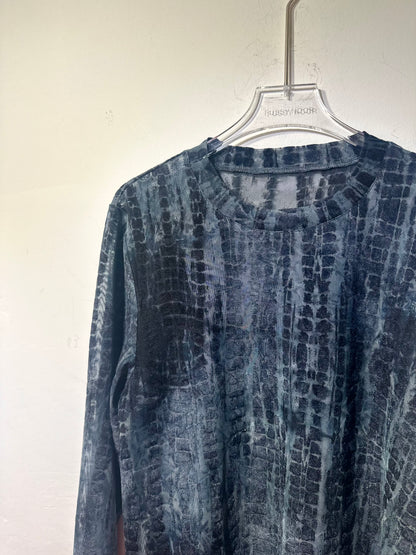 • FUSSY MADE • FILMY CROC VELOUR TOP