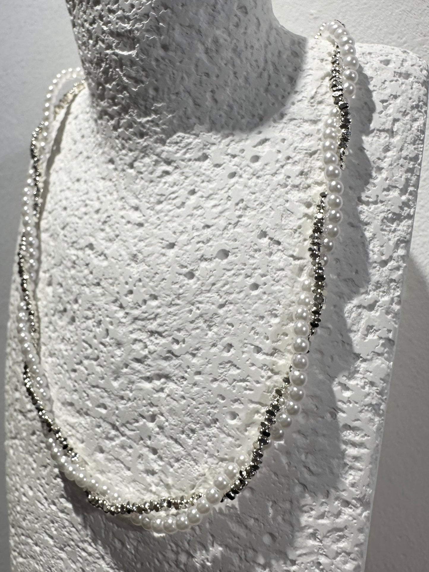 925 PEARLY TWIST BEADS NECKLACE