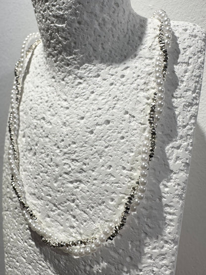 925 PEARLY TWIST BEADS NECKLACE