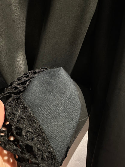 • FUSSY MADE • MATTE PU HOODED BLOUSE