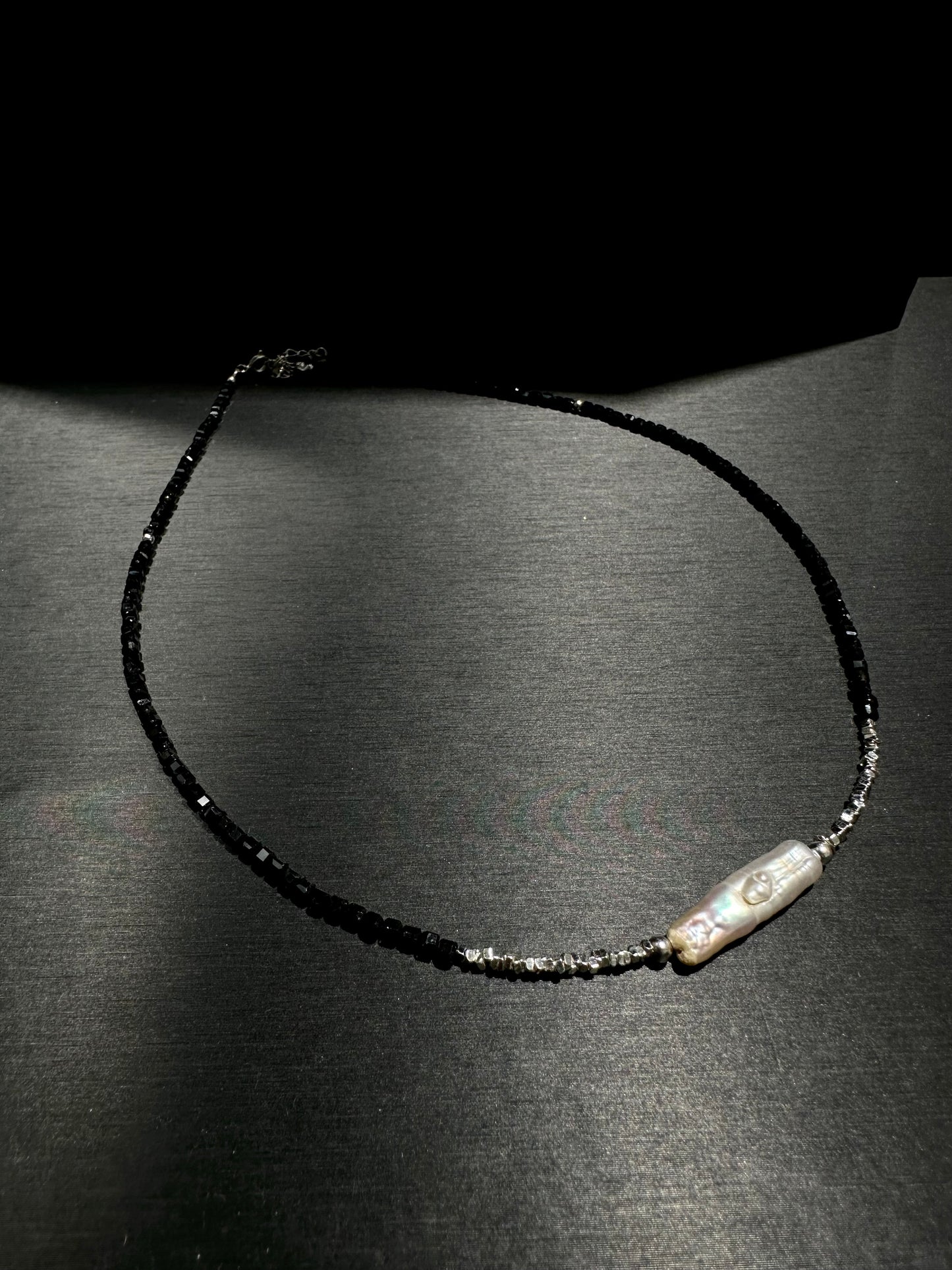 925 CRYSTAL PEARL SILVER MIX NECKLACE