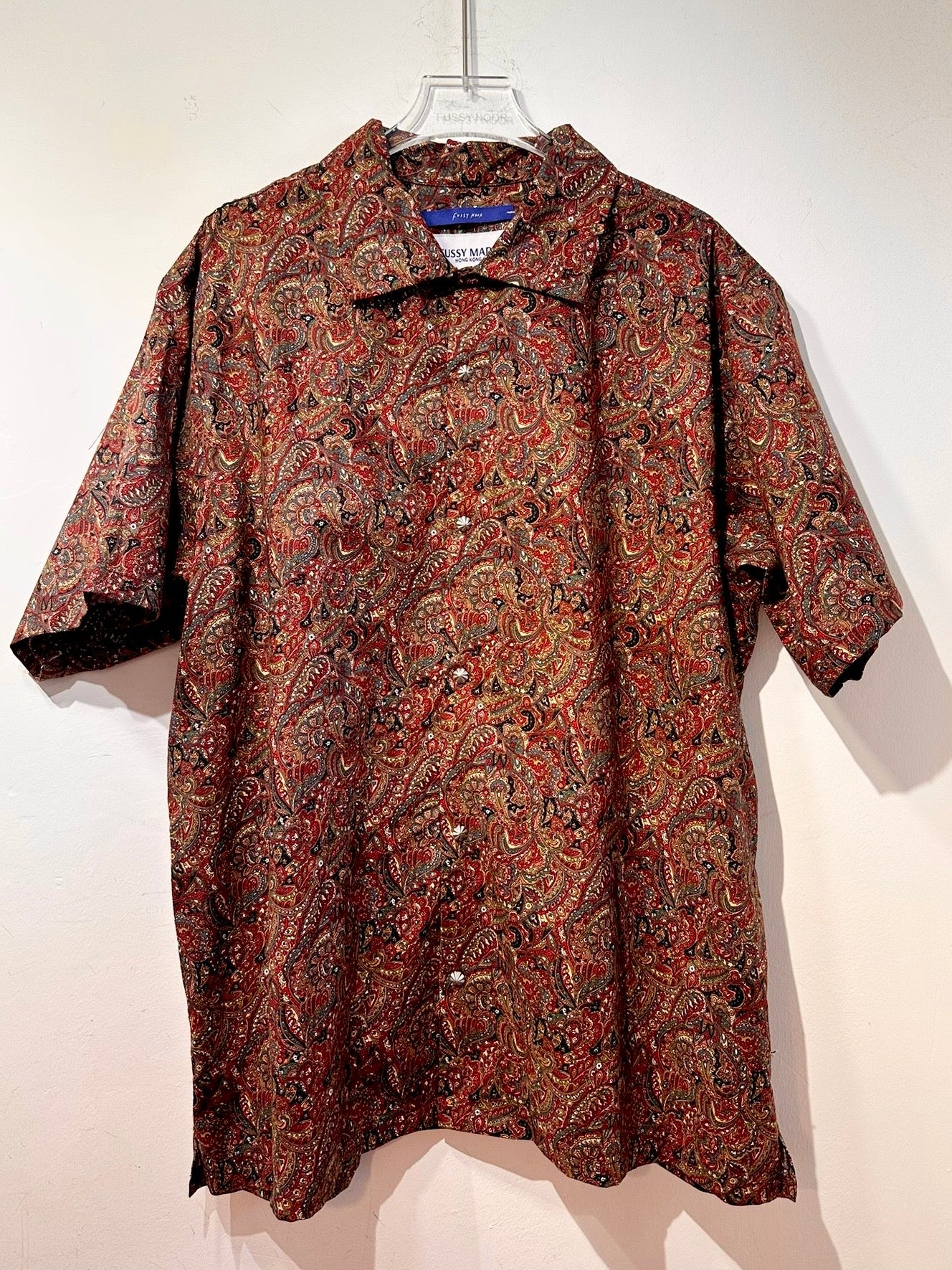 • FUSSY MADE • BOHO RED PAISLEY SHIRT