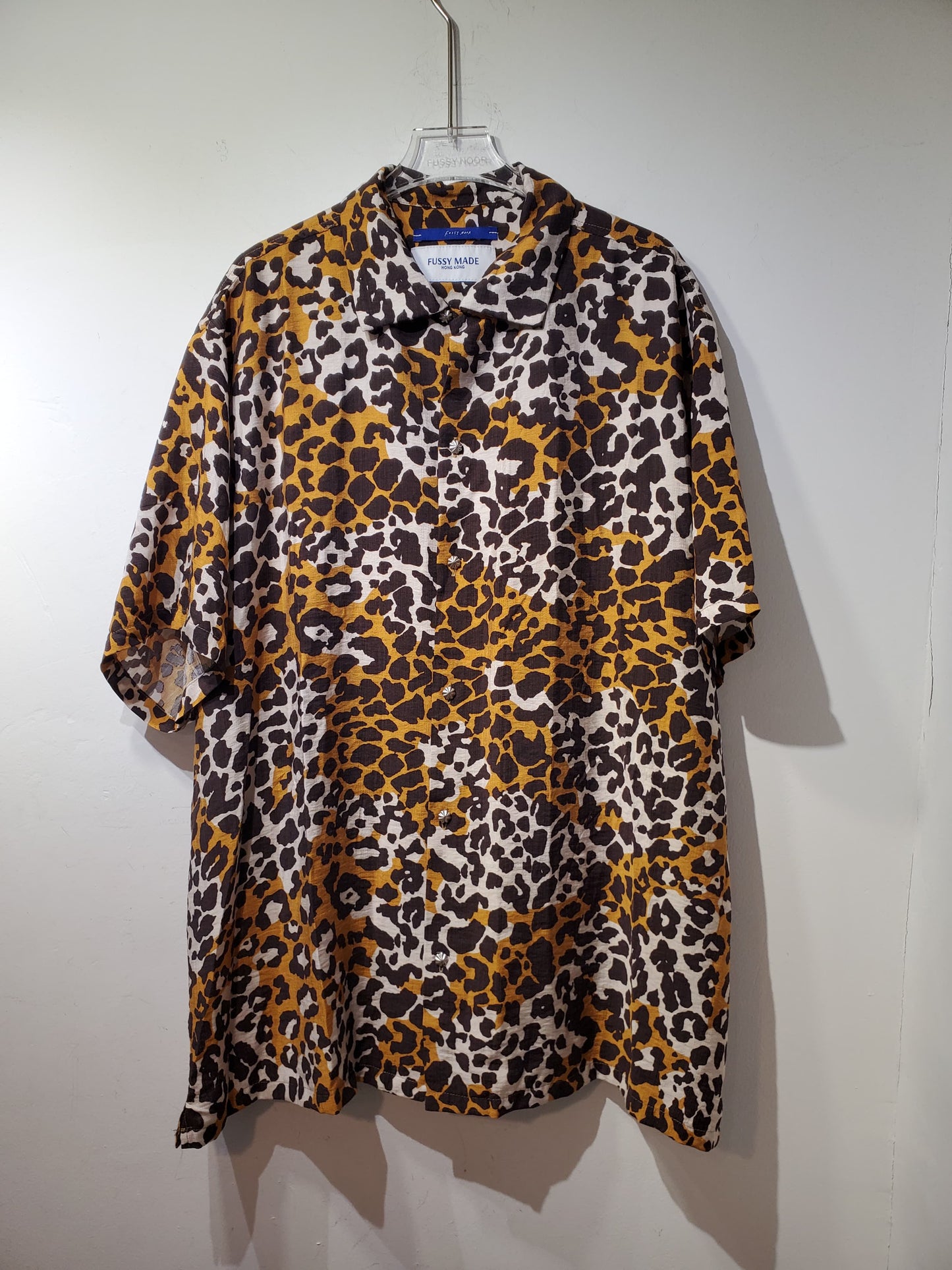 • FUSSY MADE • MUSTARD LEOPARD CAMO SHIRT