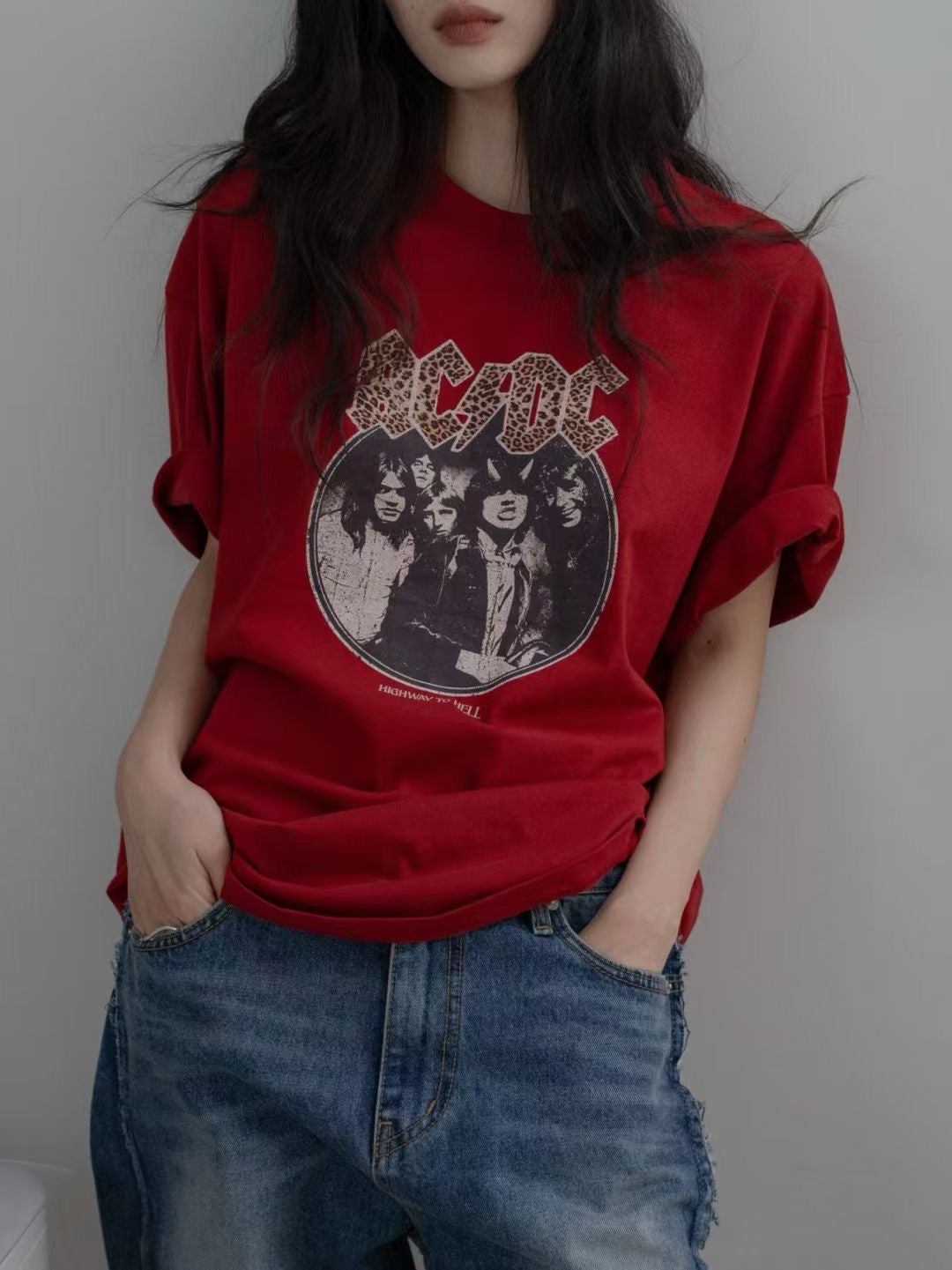 LEOPARD FONTS AC/DC TEE