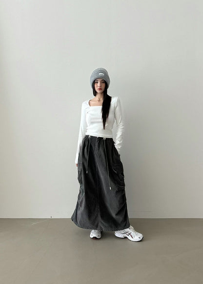 CORDUROY WASHING SKIRT
