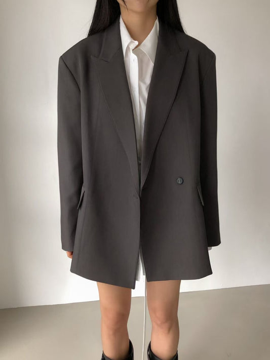 DOUBLE BREASTED STRUCTURED BLAZER