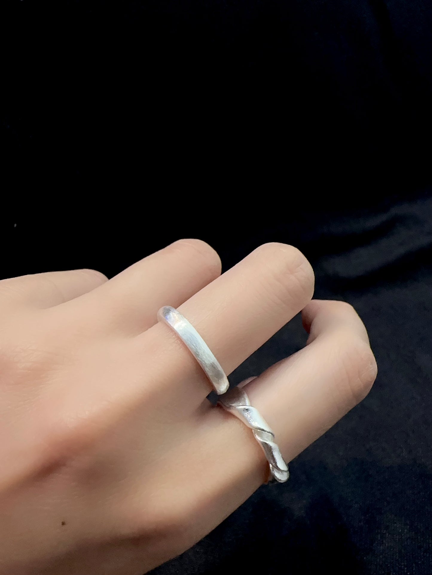 925 MATTE FINISH TWIST RING