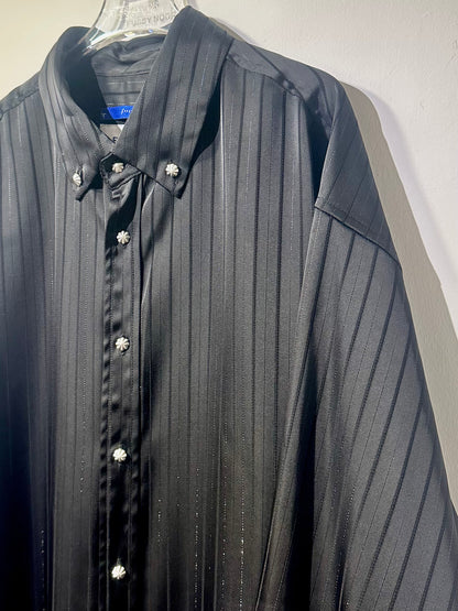 • FUSSY MADE • SILKY BLENDED VER STRIPES SHIRT