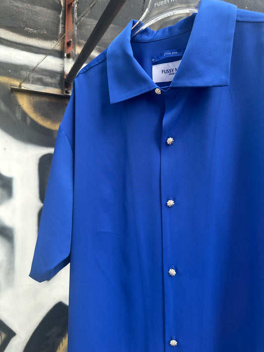 • FUSSY MADE • BREEZY PLAIN CUPRO ALOHA SHIRT