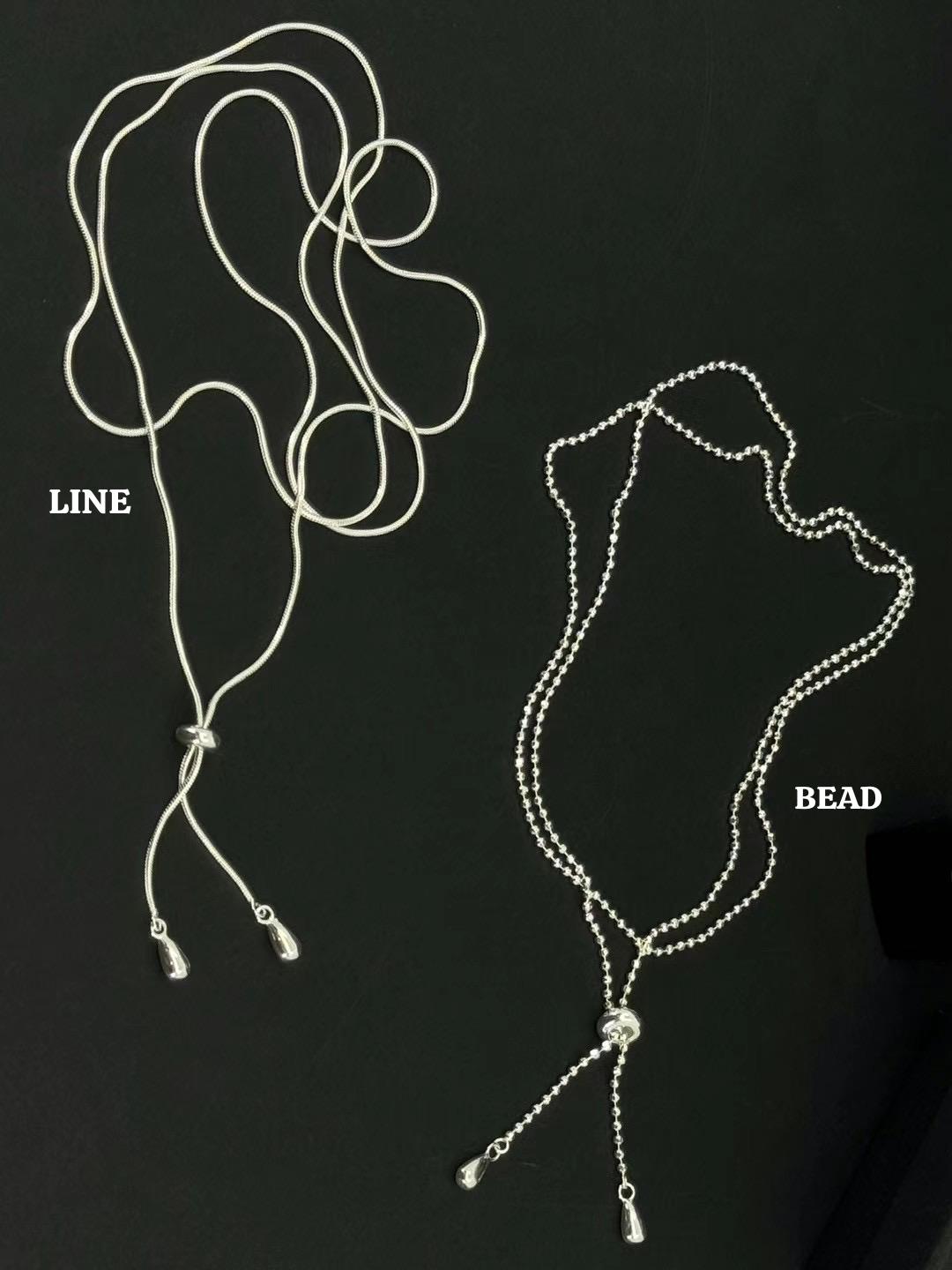 925 CHAIN LOOP TIE NECKLACE