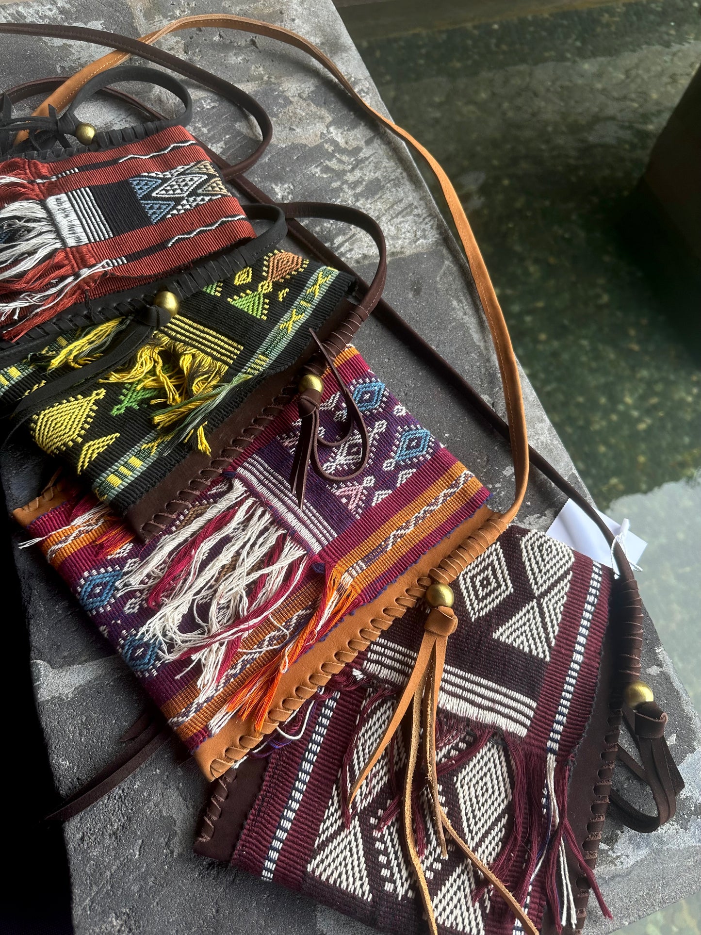 HANDWOVEN RETRO TASSEL SUEDE CROSSBODY BAG