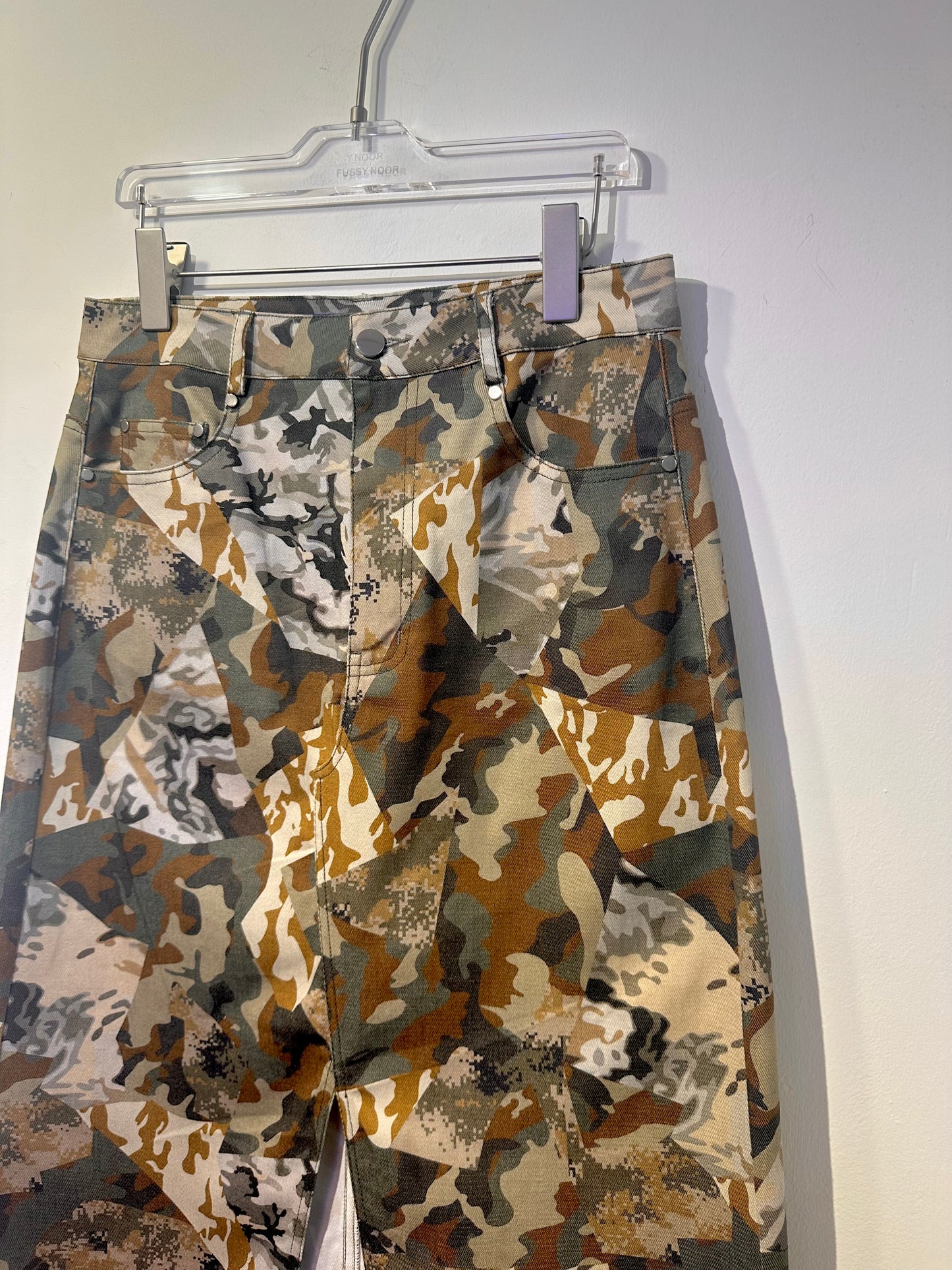 • FUSSY MADE • CAMO PATCHED SKIRT