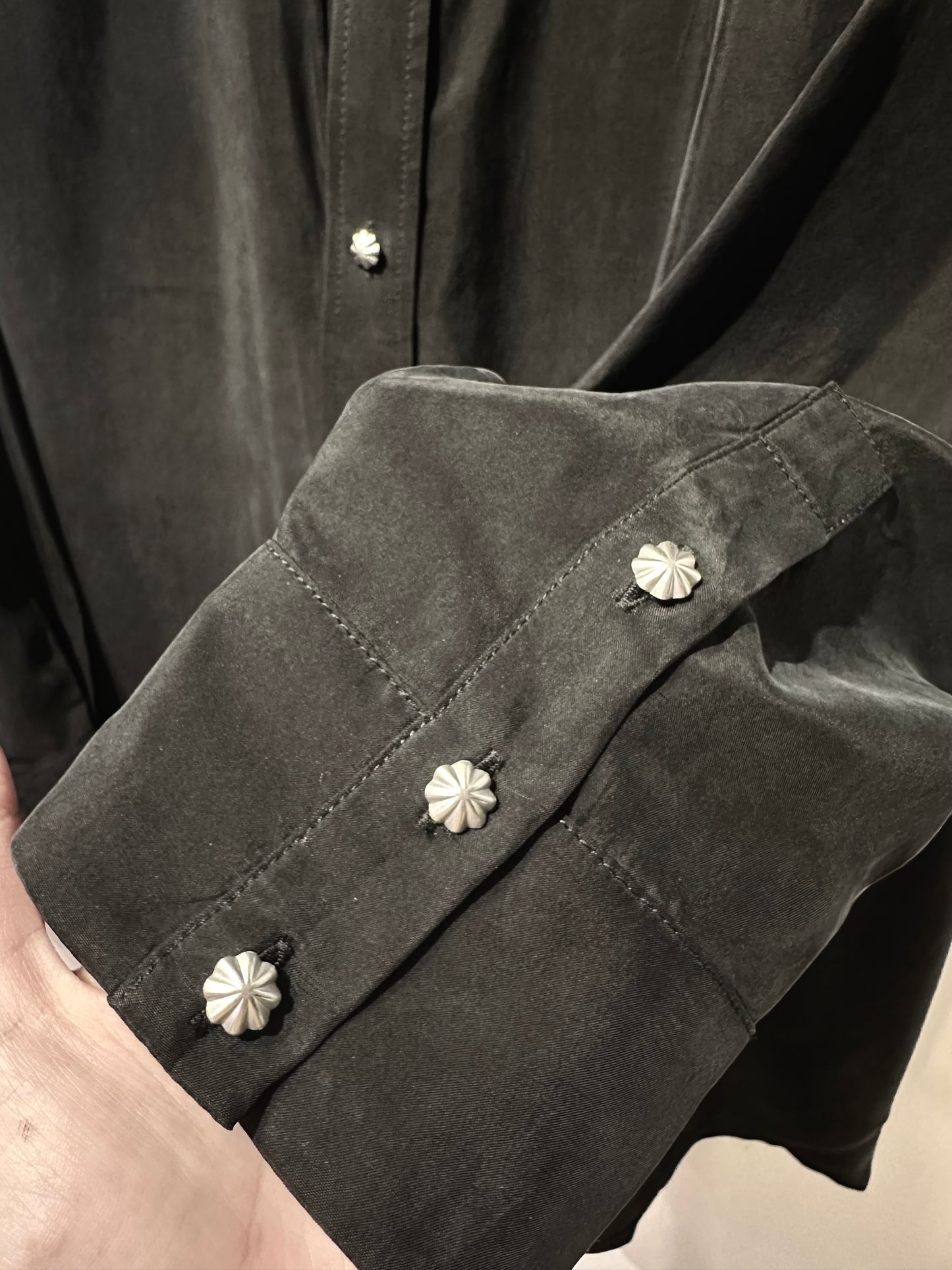 • FUSSY MADE • INK BLACK CUPRO SHIRT