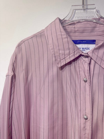 • FUSSY MADE • POWDER PINK PINSTRIPE CUPRO SHIRT
