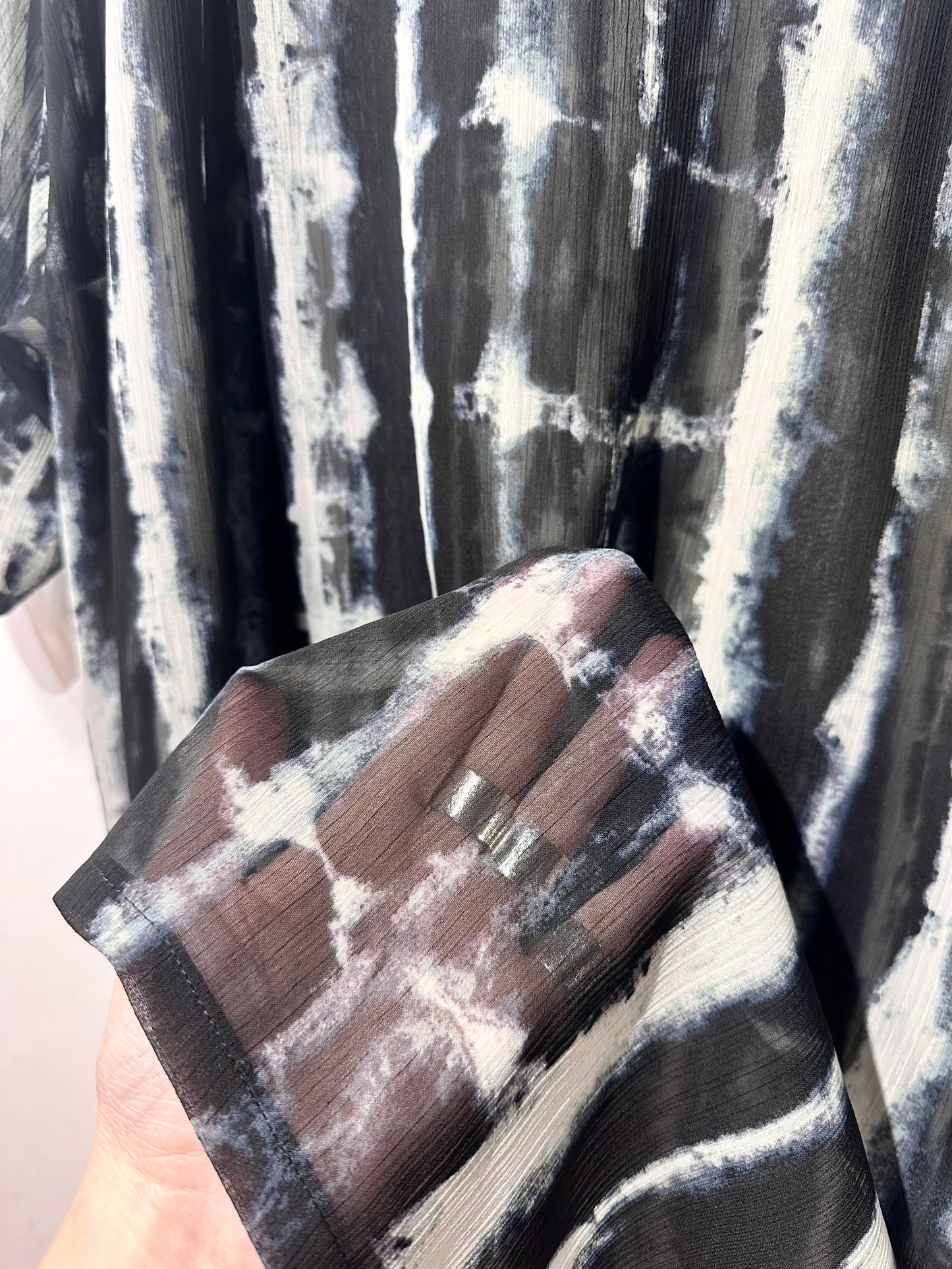 • FUSSY MADE • INK DYE PRINTED SHEER SHIRT