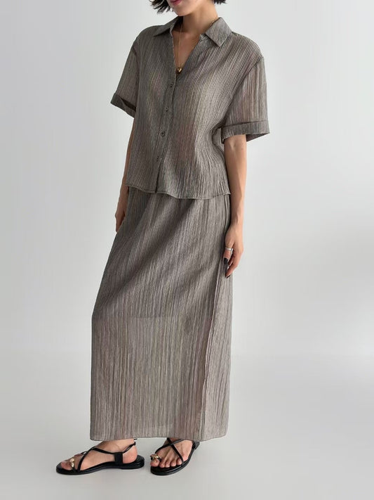 STRAIGHT GRAIN SHEER SKIRT