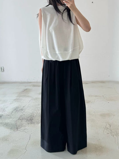 DEEP CUFF WIDE LEG PANTS