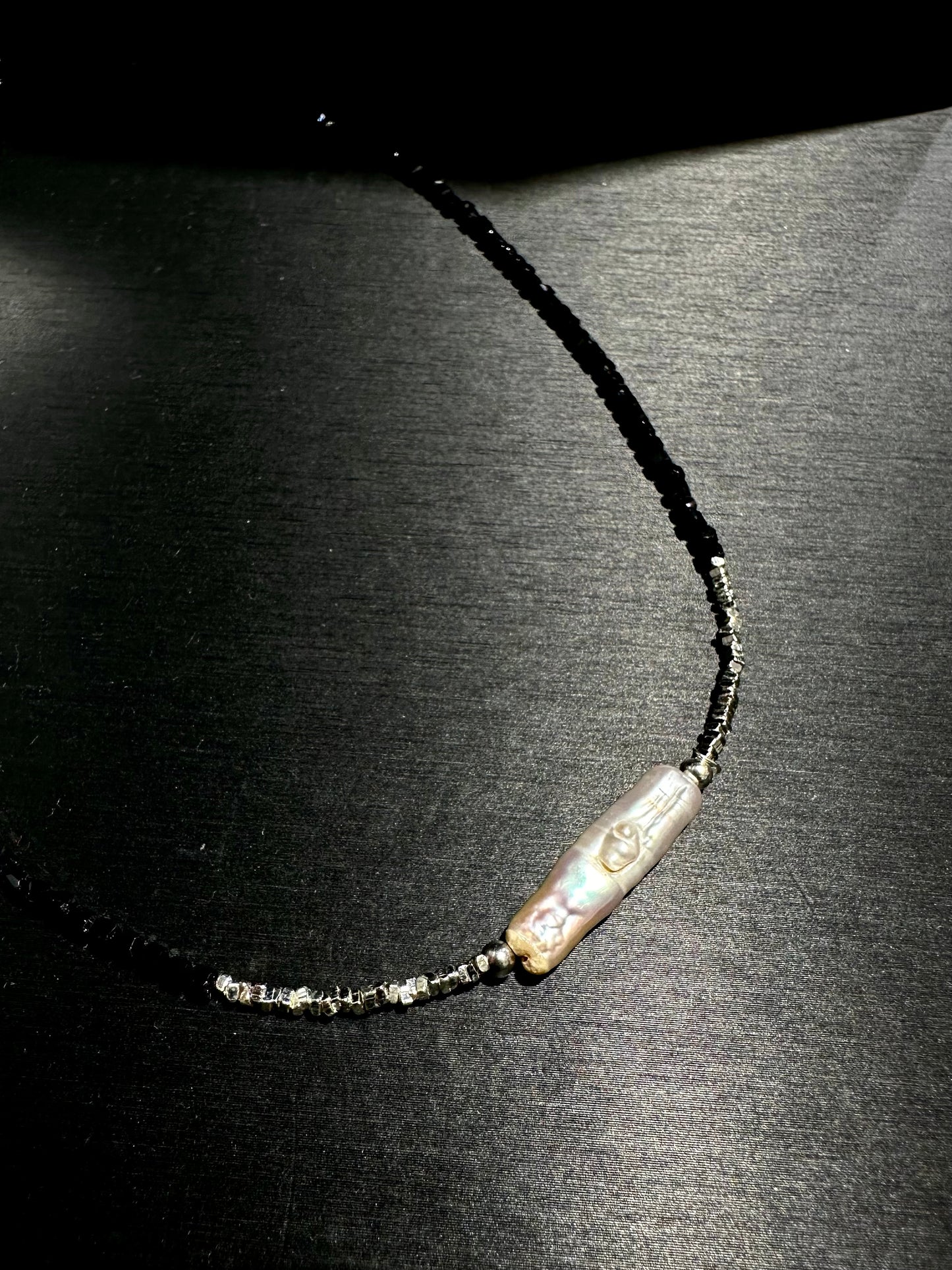 925 CRYSTAL PEARL SILVER MIX NECKLACE