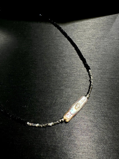 925 CRYSTAL PEARL SILVER MIX NECKLACE