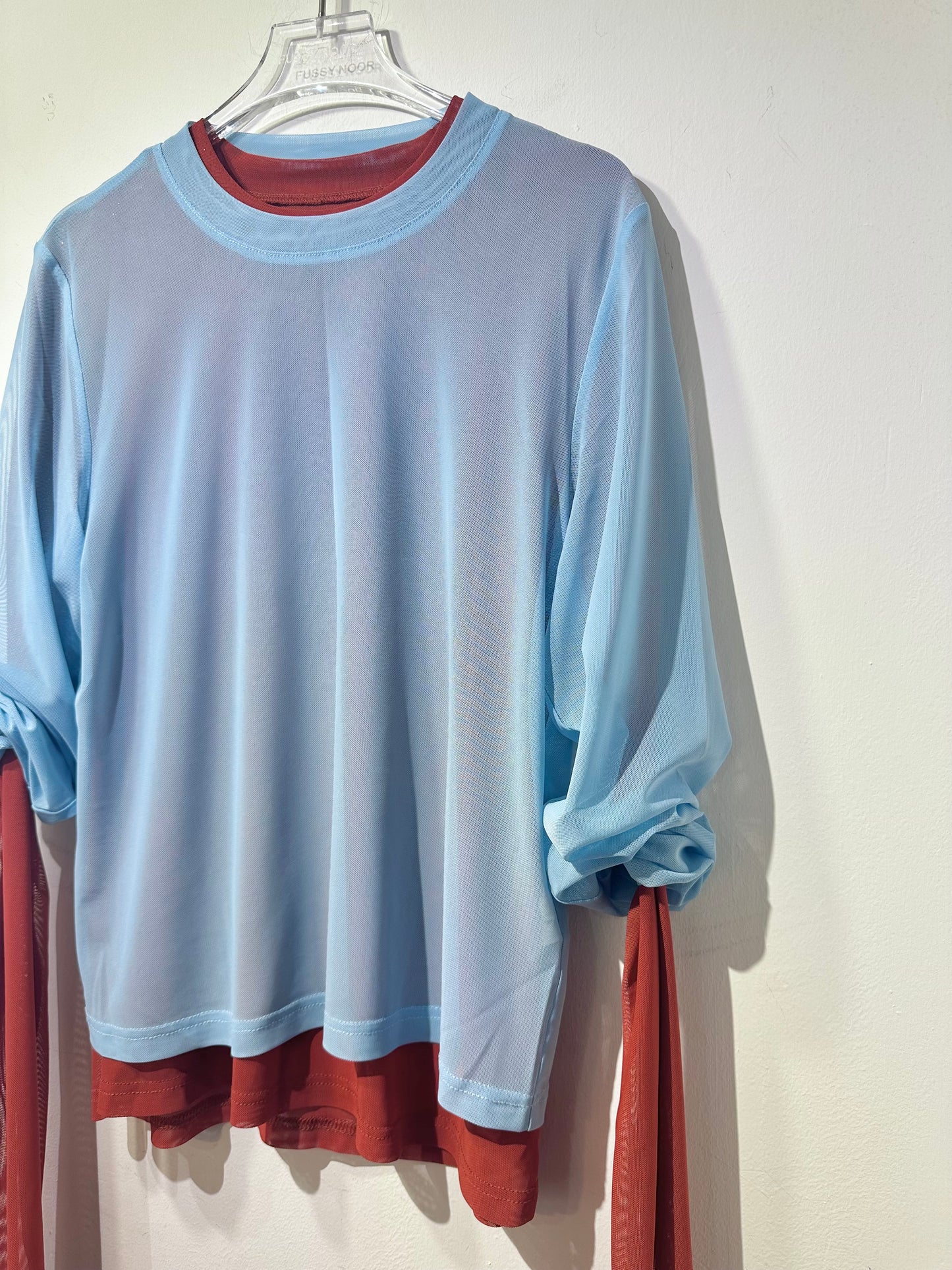 • FUSSY MADE • SHEER MESH TOP