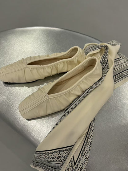PU RUCHING FLATS