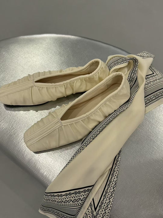 PU RUCHING FLATS