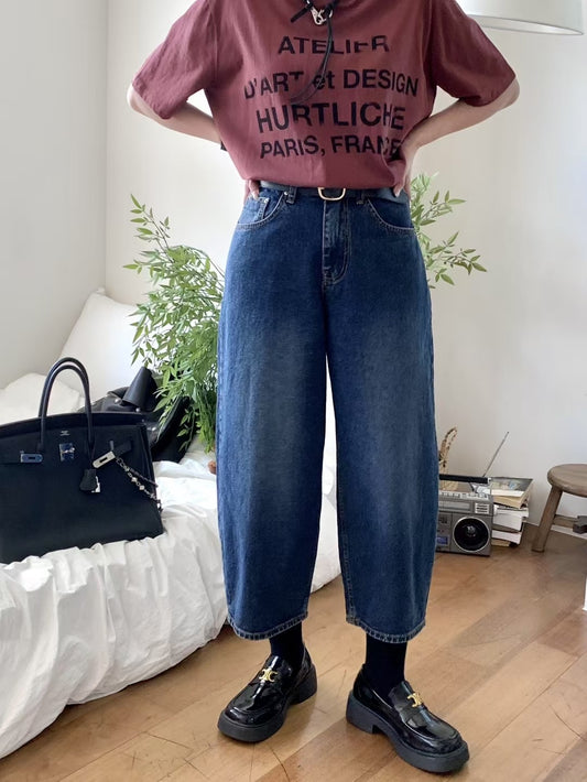 CROPPED WIDE LEG JEANS
