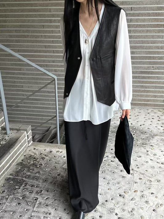LAMBSKIN VEST JACKET