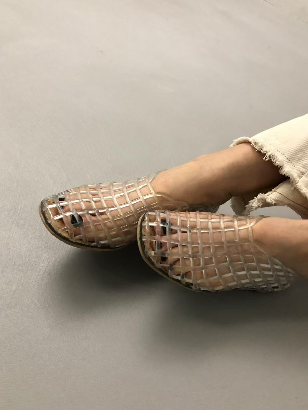 CHECKED SANDALS