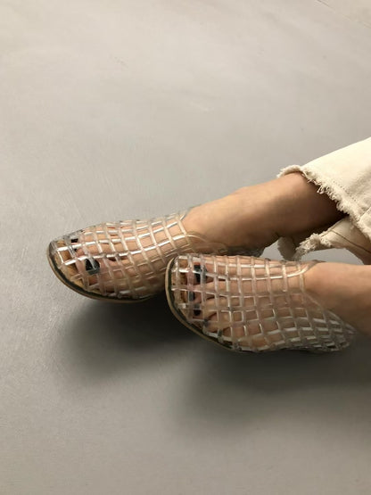 CHECKED SANDALS