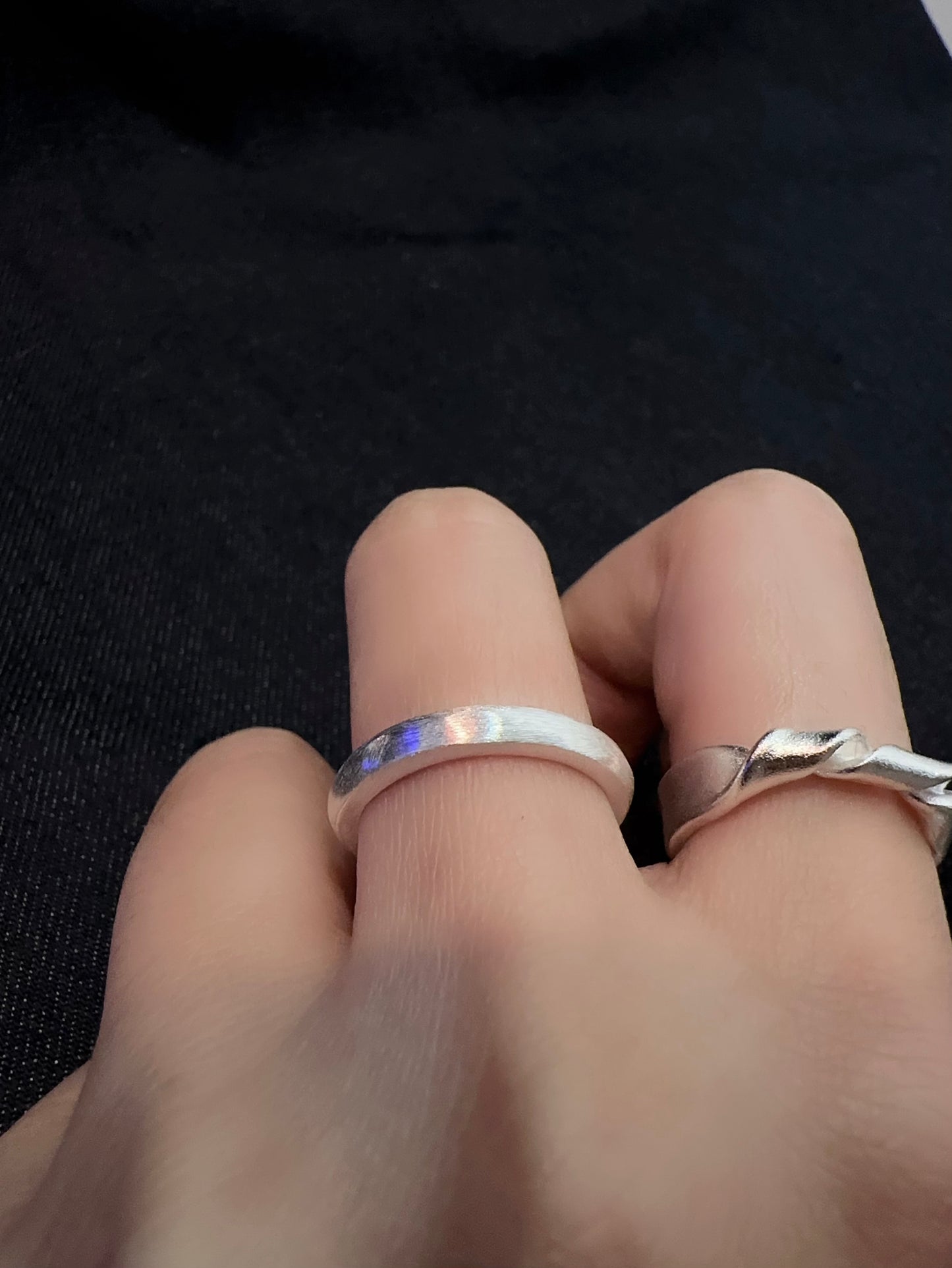 925 MATTE FINISH TWIST RING