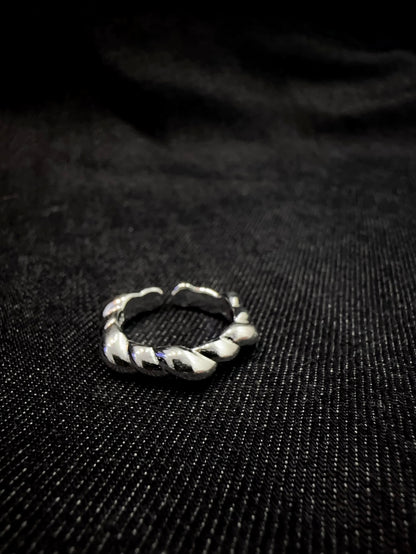 925 HEXAGON TWIST RING