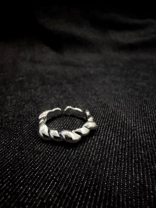 925 HEXAGON TWIST RING