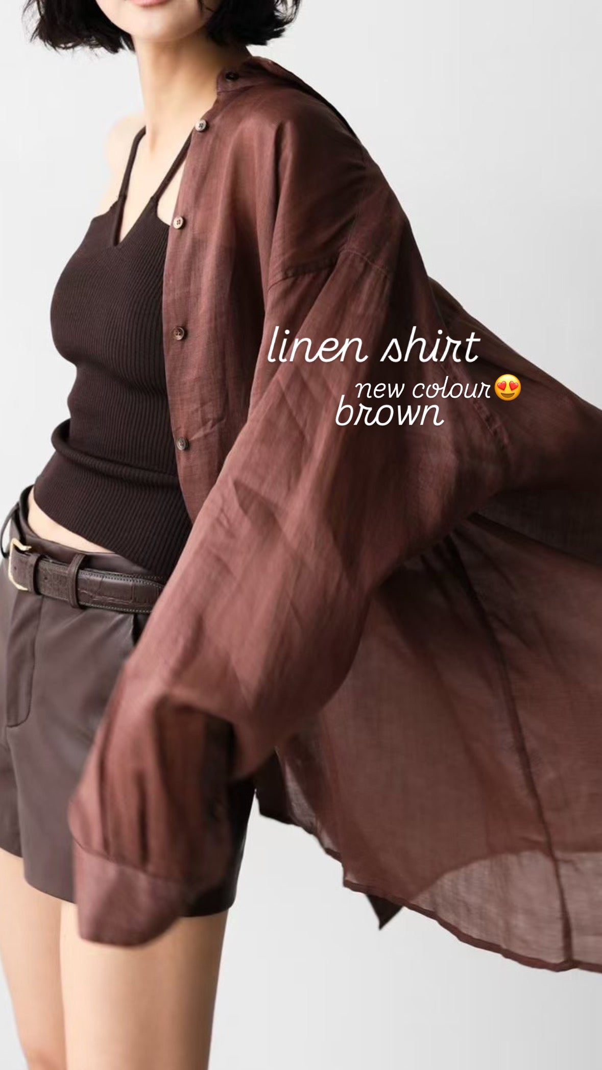 DRAPED LINEN SHIRT