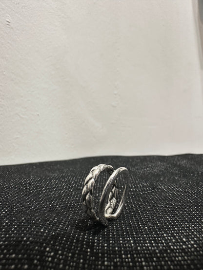 925 TWO LAYER PINKY RING