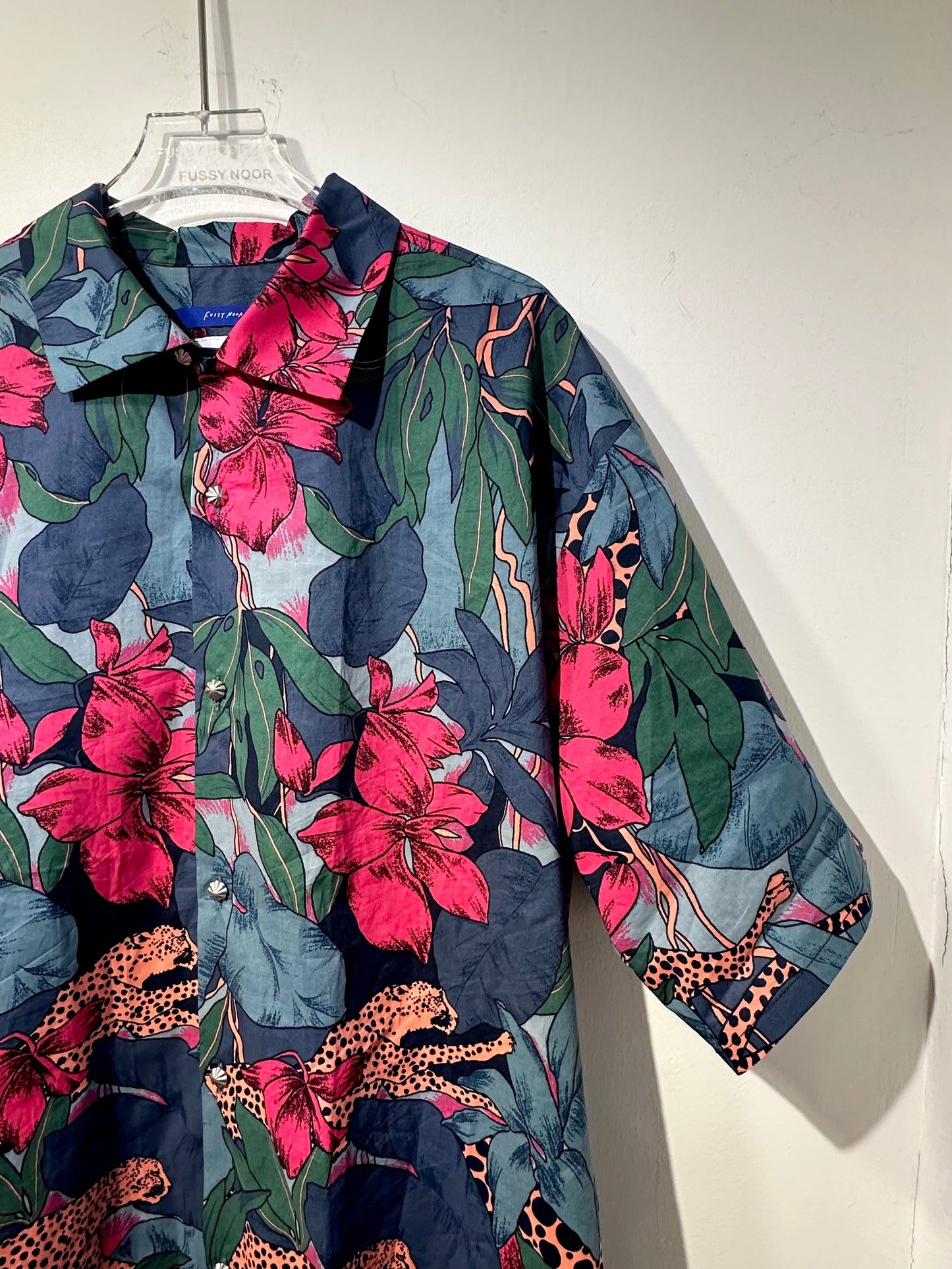 • FUSSY MADE • WILD LEOPARD FLORAL SHIRT