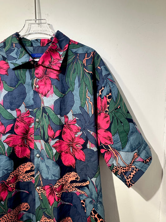 • FUSSY MADE • WILD LEOPARD FLORAL SHIRT