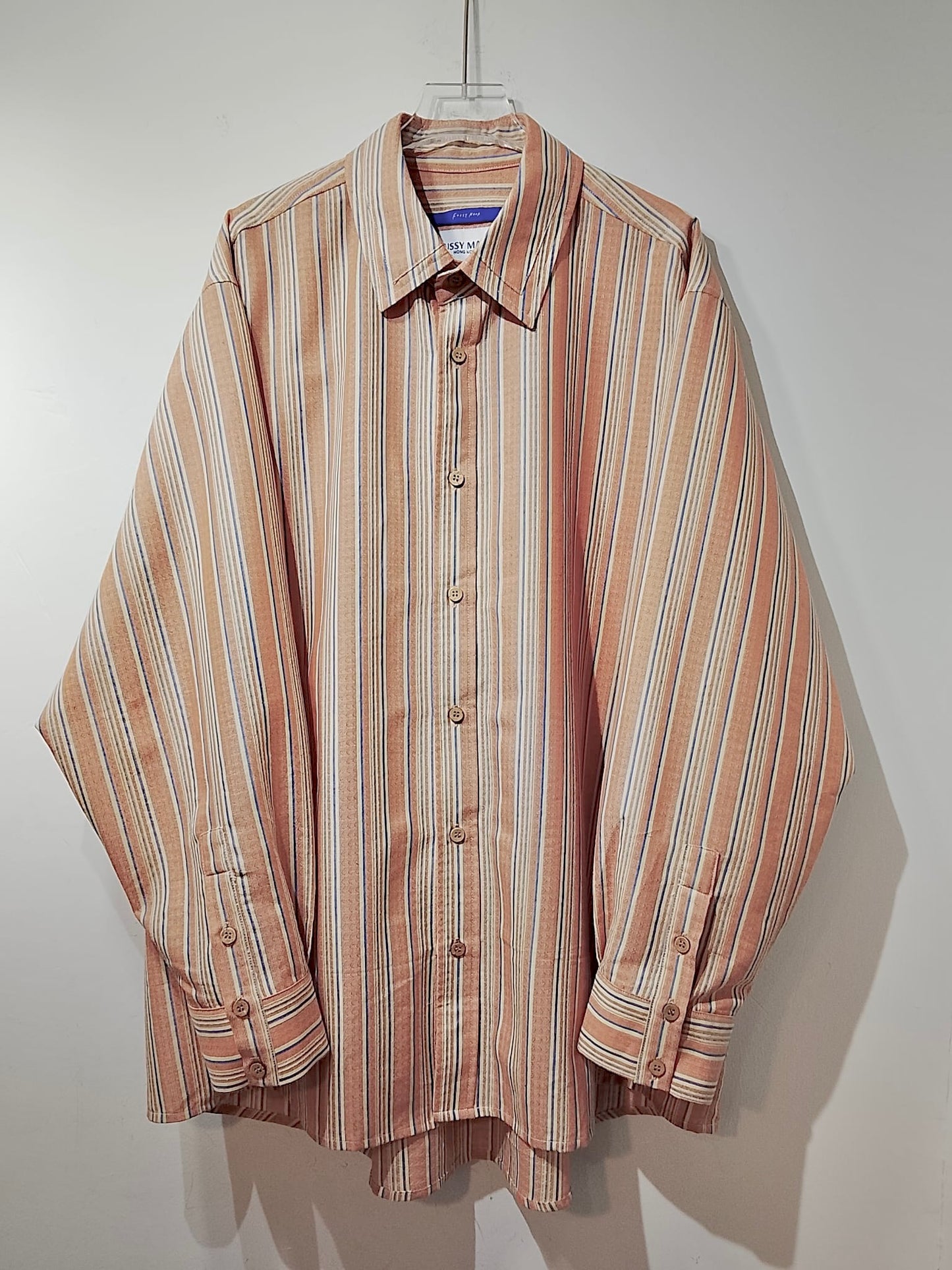 • FUSSY MADE • TERRACOTTA BEIGE STRIPE SHIRT