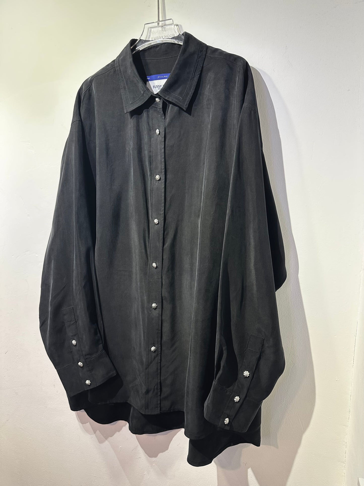 • FUSSY MADE • INK BLACK CUPRO SHIRT