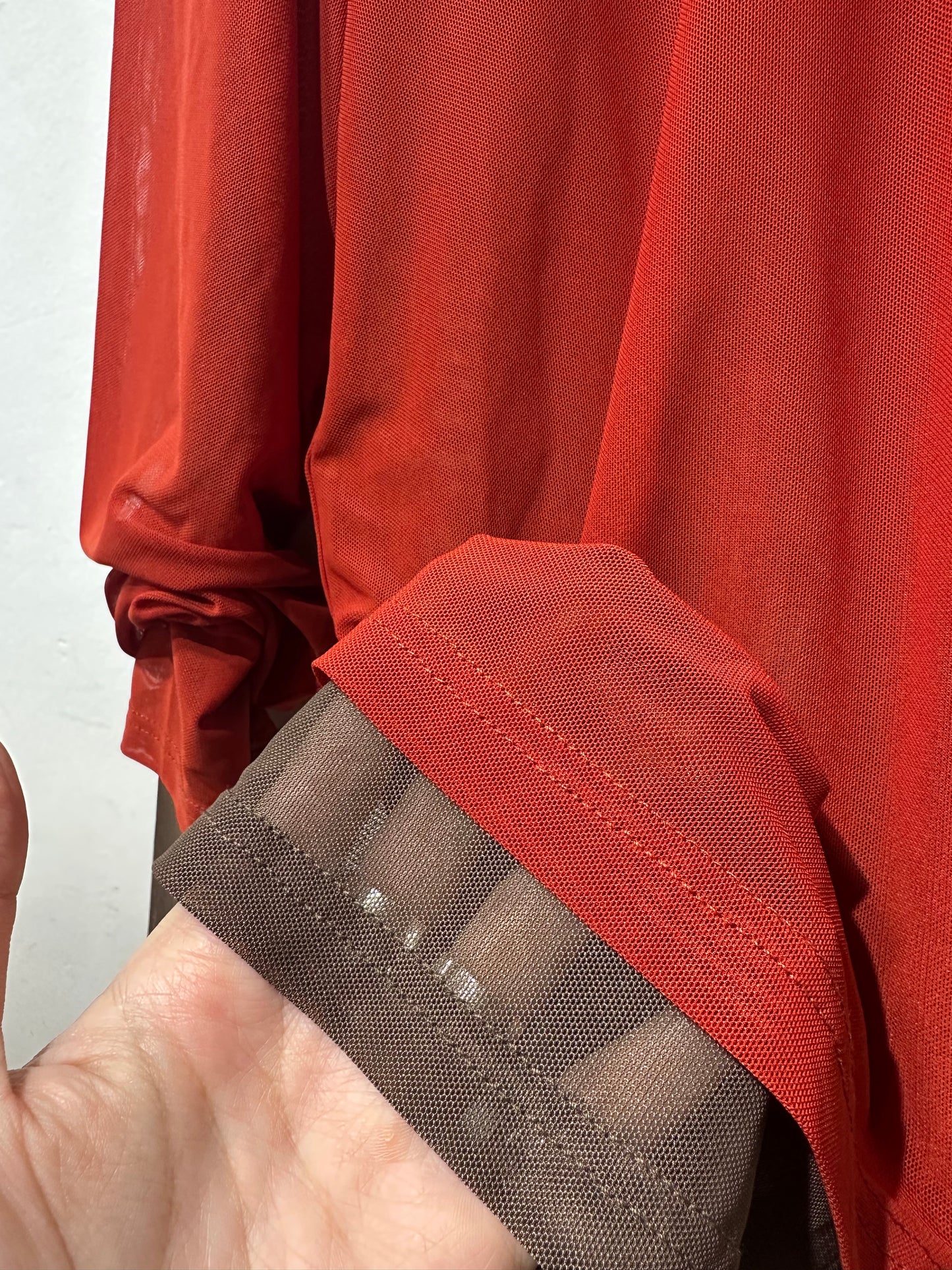 • FUSSY MADE • SHEER MESH TOP