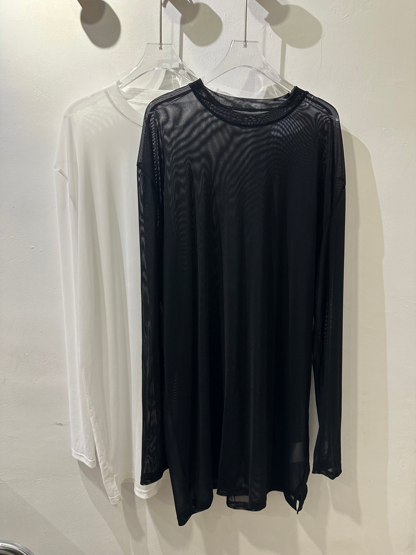 • FUSSY MADE • SHEER MESH LONG TOP