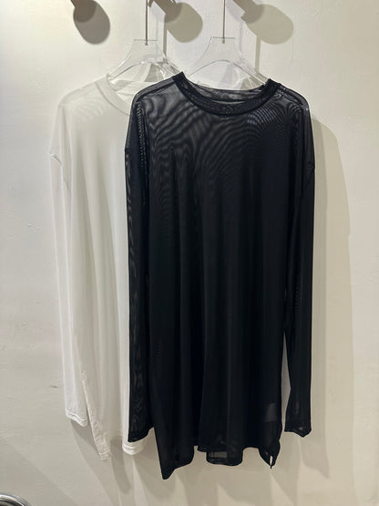 • FUSSY MADE • SHEER MESH LONG TOP