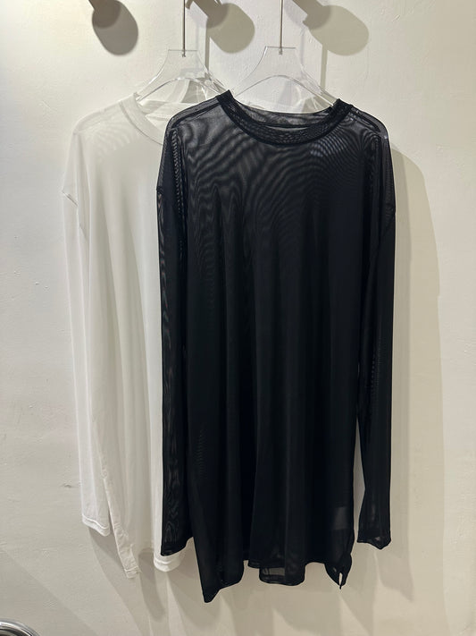 • FUSSY MADE • SHEER MESH LONG TOP