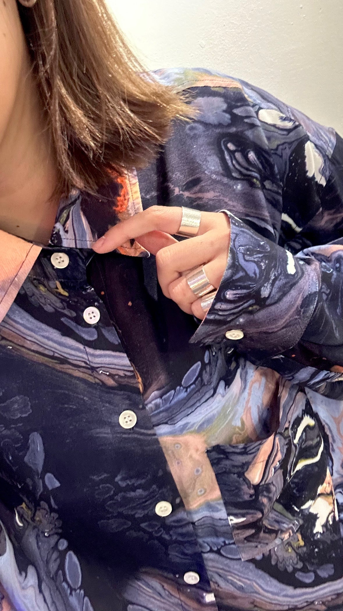 • FUSSY MADE • GALAXY MARBLE SHIRT