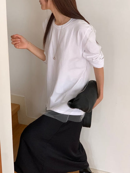 SHEER ENDED LAYERING TOP