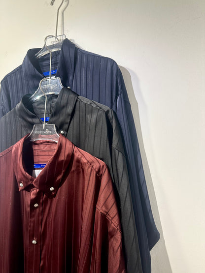 • FUSSY MADE • SILKY BLENDED VER STRIPES SHIRT