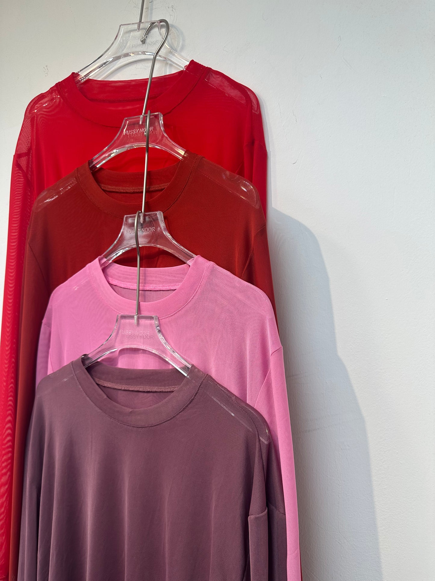 • FUSSY MADE • SHEER MESH TOP